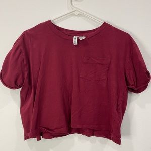Maroon crop top